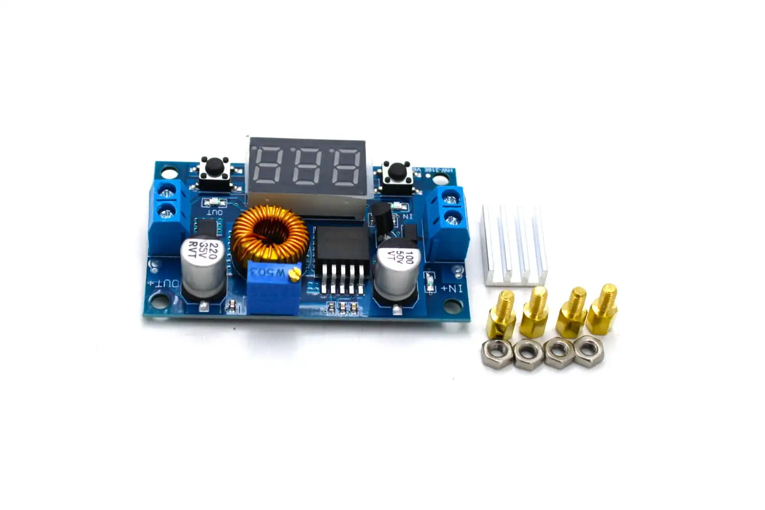 Xl4015 Led - XL4015 5A Step Down Adjustable Power Supply with LED Voltmeter