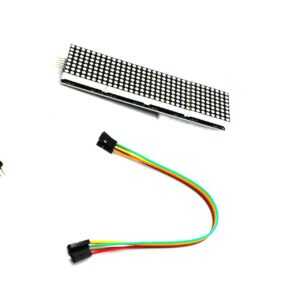 MAX7219 LED Dot Matrix 4 In 1 Display with 5P Line Module