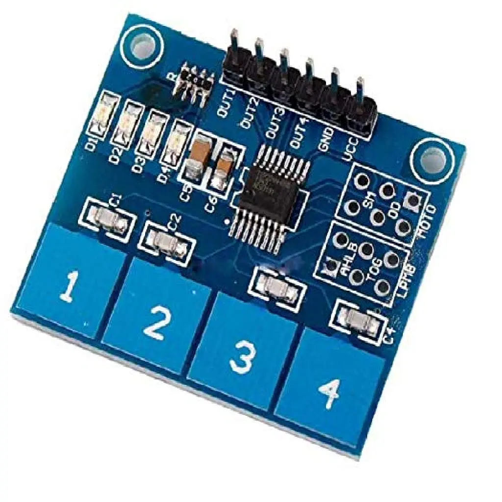 Ttp224 Module - TTP224 4-way Capacitive Touch Switch Module