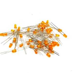 3mm Clear Yellow DIP LED (Pack of 50)