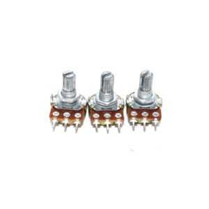 10K Ohm 3Pin 15mm Shaft Potentiometer (Pack of 3)