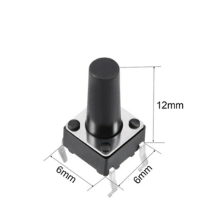 Round Switch - 4Pin Round Button SPST Tactile Micro Switch - Height 12mm