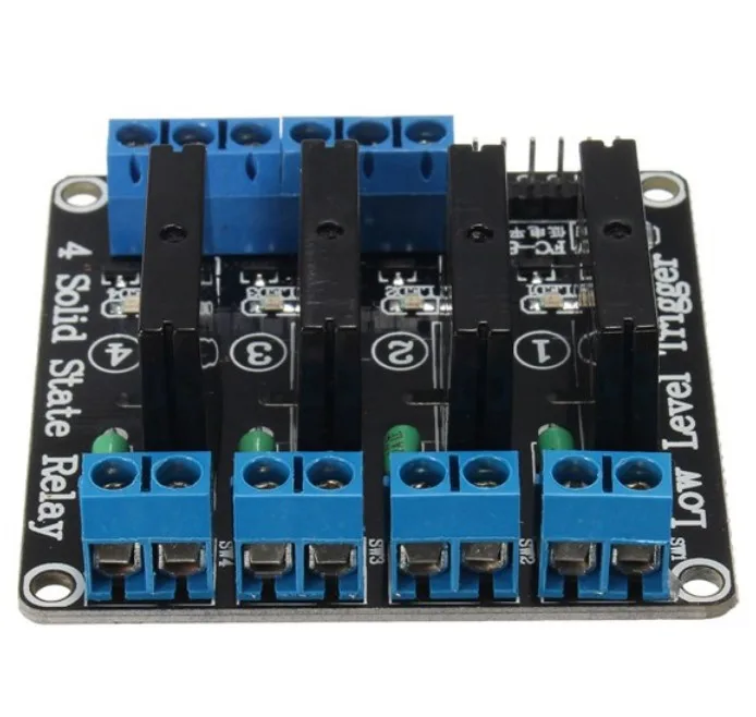 Channel Module 5v - 5V 4 Channel SSR Solid State Relay Module 240V 2A Output with Resistive Fuse