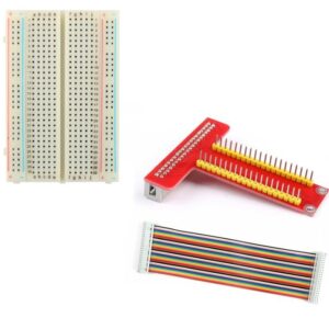 Type Board - T Type GPIO Breakout board with 40 pin Cable and 400pt Breadboard for Raspberry Pi 3