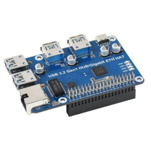 Waveshare Driver - Waveshare USB 3.2 Gen1 And Gigabit Ethernet HUB HAT for Raspberry Pi, 3x USB, 1x Gigabit ETH, Driver-Free