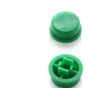 3mm Switch - 12x12x7.3 mm Round Cap for Square tactile Switch – Green