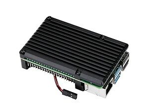 Aluminum Heat Sink Case with Double Fans for Raspberry Pi 4B – Black..........
