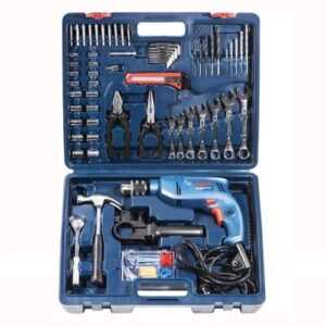 550w Kit - Bosch GSB Plastic 550W Corded Electric Mechanic Kit Professional Drill (Blue, 262×65.5×253 mm)