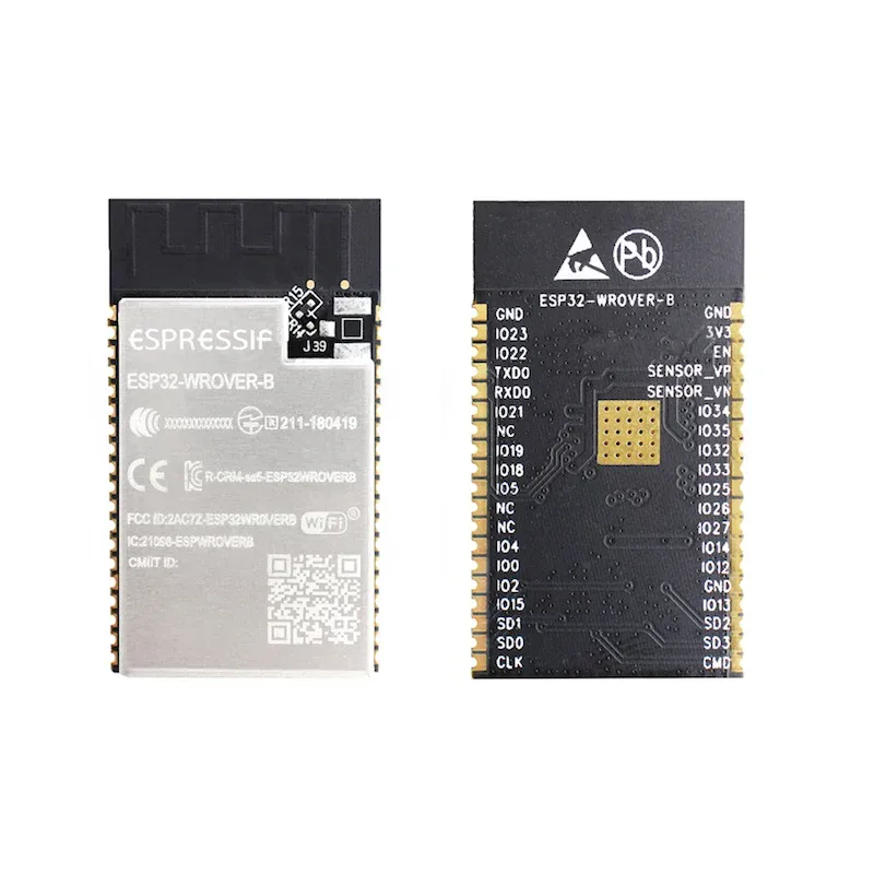 Espressif-ESP32-WROVER-B-Flash-WiFi-Bluetooth-Module (2) Espressif ESP32-WROVER-B 8M 64Mbit Flash WiFi Bluetooth Module