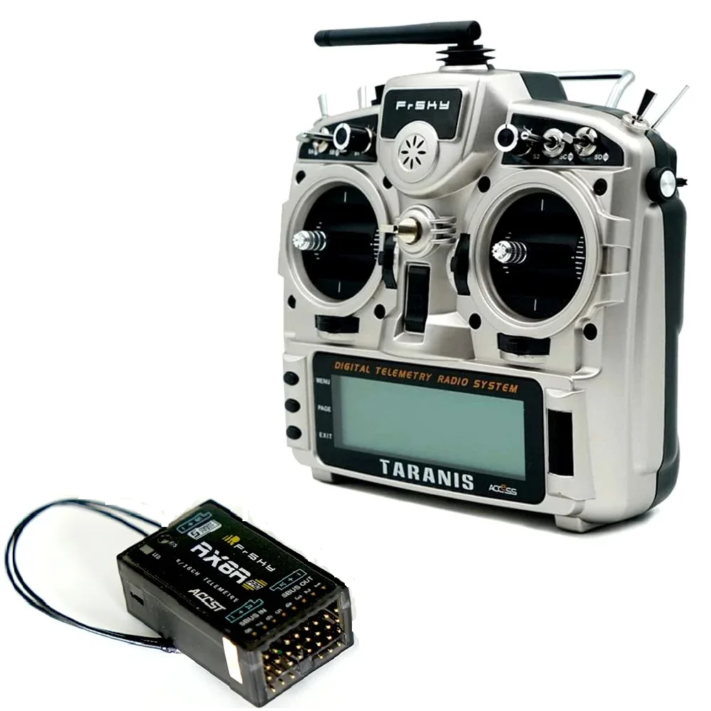 X9d Receiver - FrSky Taranis X9D Plus 2019 Digital Telemetry Drone Remote Control with FrSky RX8R Pro Receiver- (Silver Co...
