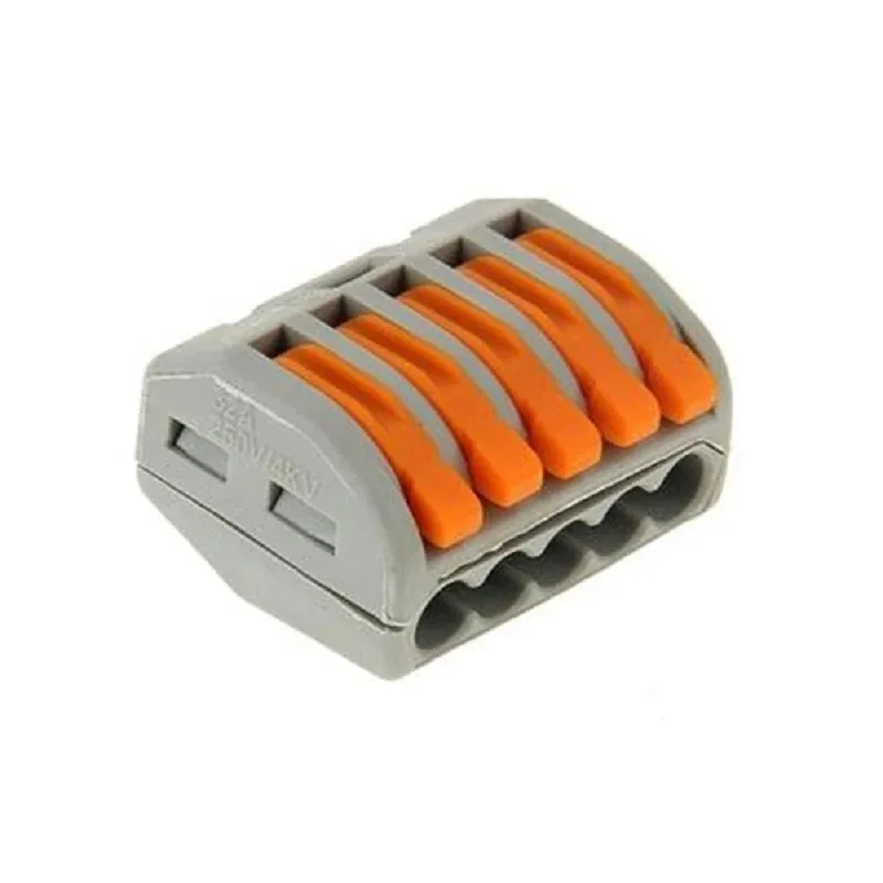 Pct-215 Connector - PCT-215 0.08-2.5mm 5 Pole Wire Connector Terminal Block with Spring Lock Lever for Cable Connection