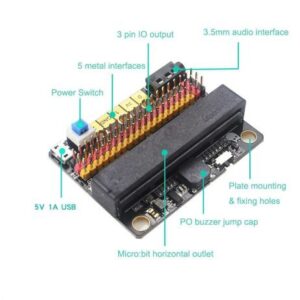 Robotbit IOBIT V2.0 Micro:bit, Expansion Board