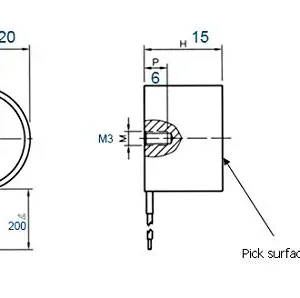 DC 12V KK-P20/15 3KG Lifting Solenoid Electromagnet