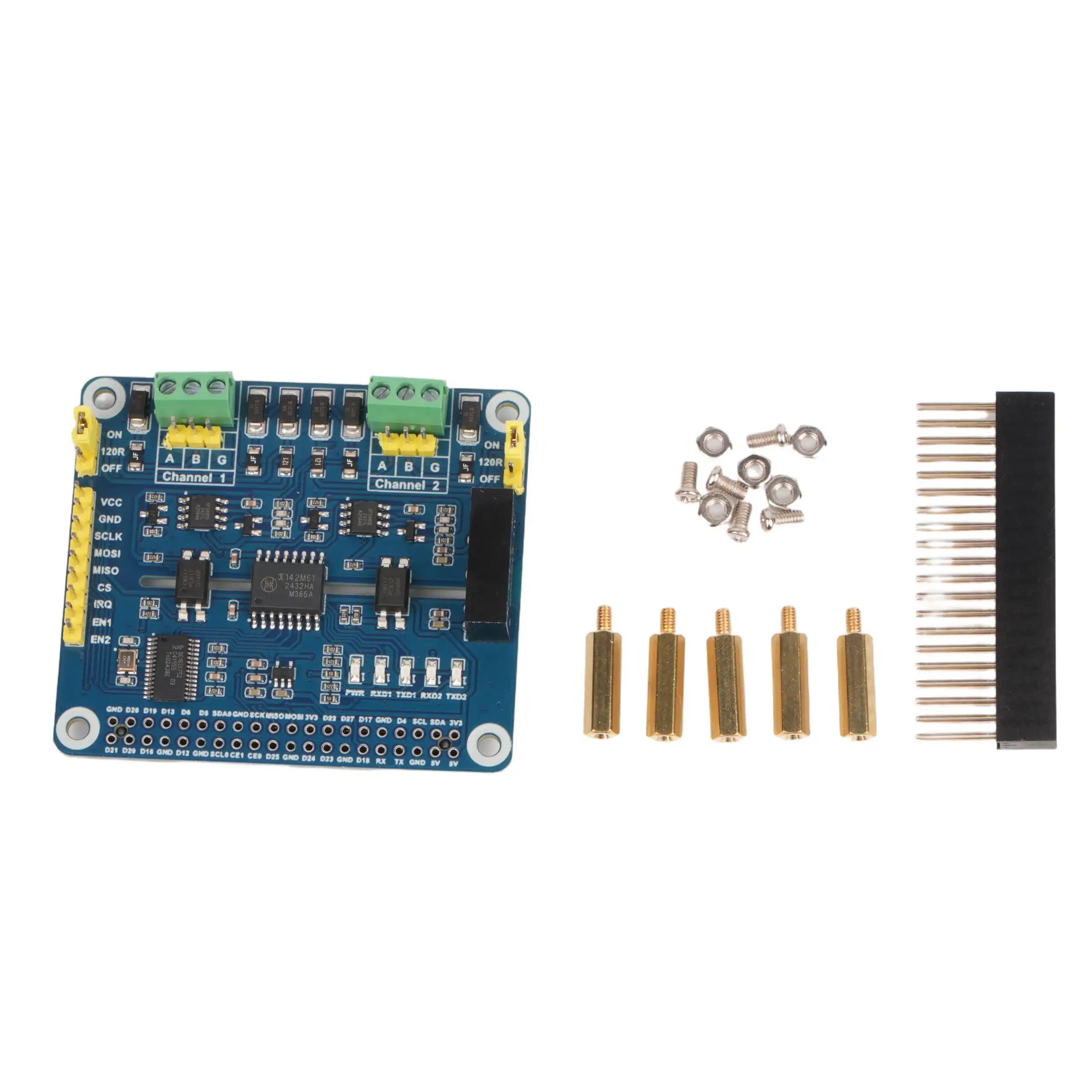 Waveshare 2-Channel Isolated RS485 Expansion HAT for Raspberry Pi