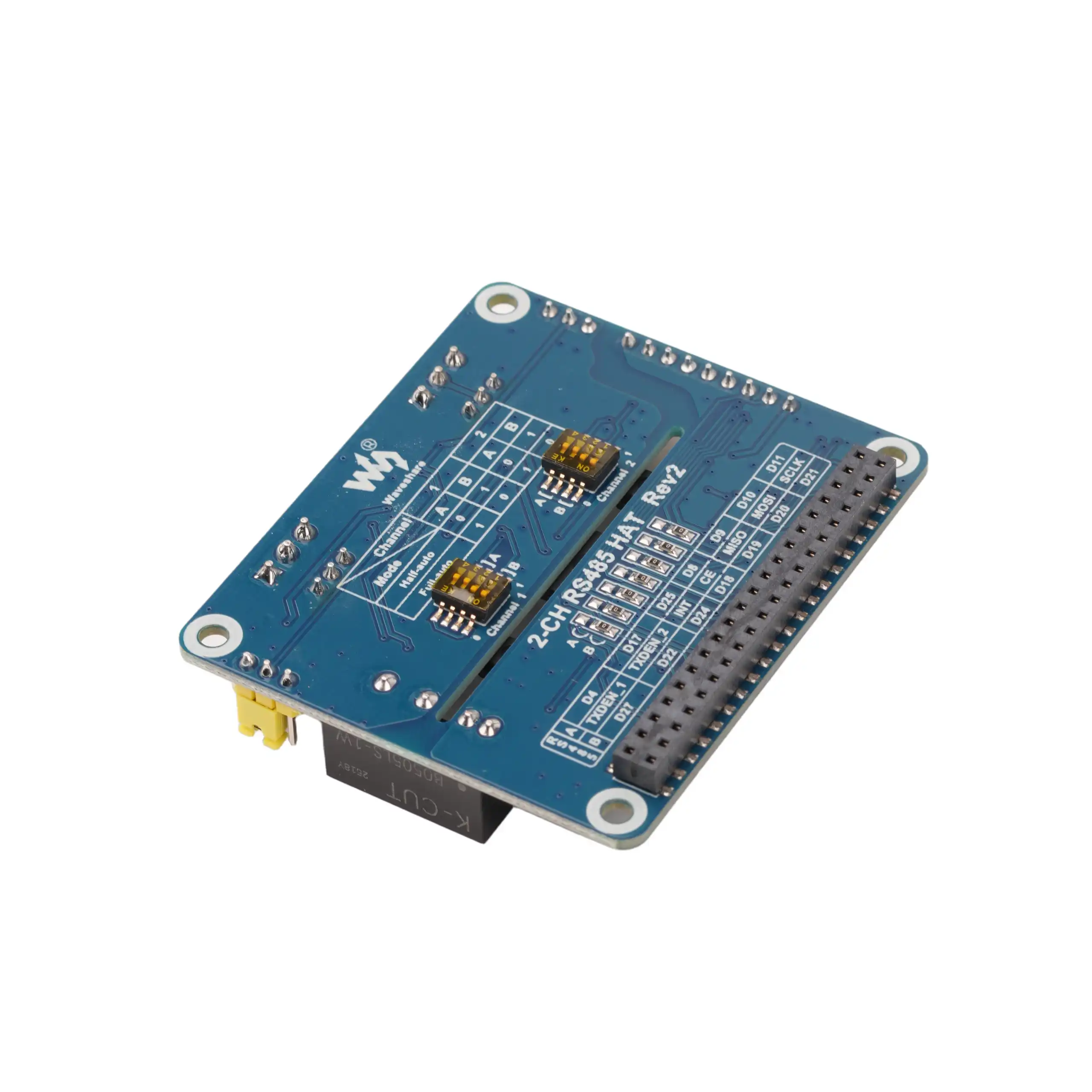 Waveshare 2-Channel Isolated RS485 Expansion HAT for Raspberry Pi