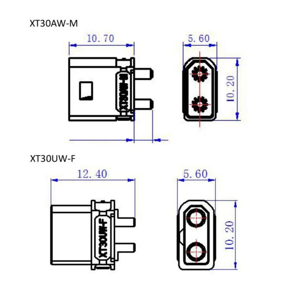 Amass-XT30AW-3 Amass XT30AW Female Connector