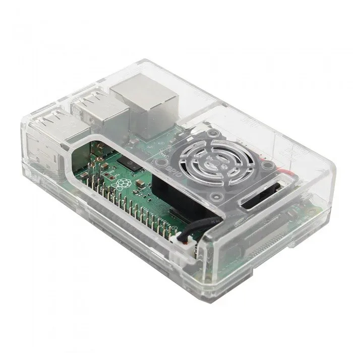 New-High-Quality-Transparent-ABS-Case-for-Raspberry-Pi-33-with-Cooling-FAN-Slot-2 New High Quality Transparent ABS Case for Raspberry Pi 3/3+ with Slot for Cooling Fan & GPIO