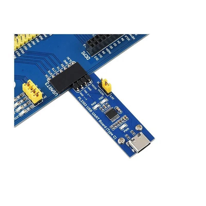 PL2303-USB-UART-Board-Type-C-details-5 Waveshare PL2303 USB UART Board (Type C), USB To UART (TTL) Communication Module, USB-C Connector