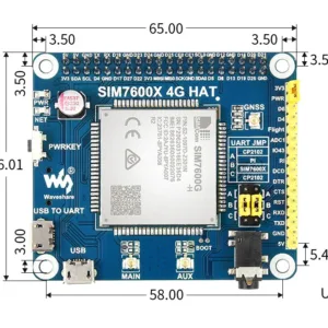 Waveshare SIM7600G-H 4G HAT For Raspberry Pi, LTE Cat-4 4G / 3G / 2G Support 3 Waveshare SIM7600G-H 4G HAT For Raspberry Pi, LTE Cat-4 4G / 3G / 2G Support