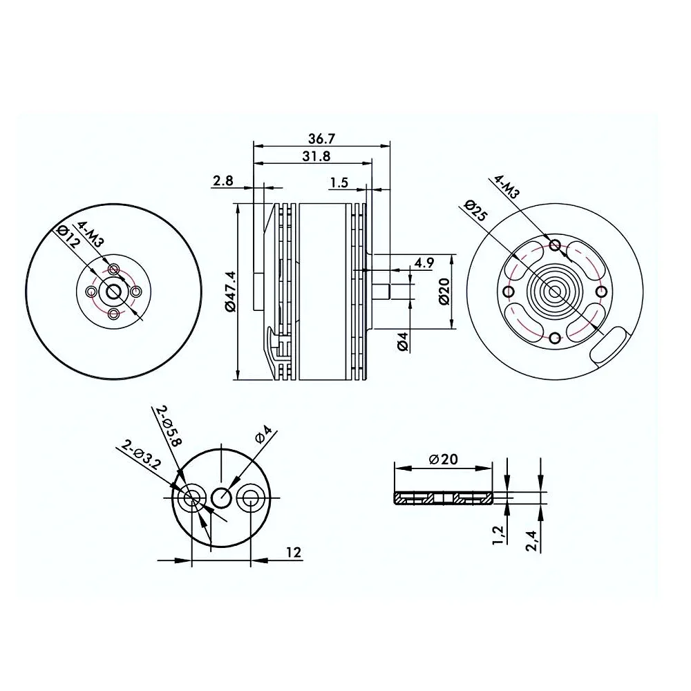 T-motor-MN4110-300-KV-5 T motor MN4110 300 KV