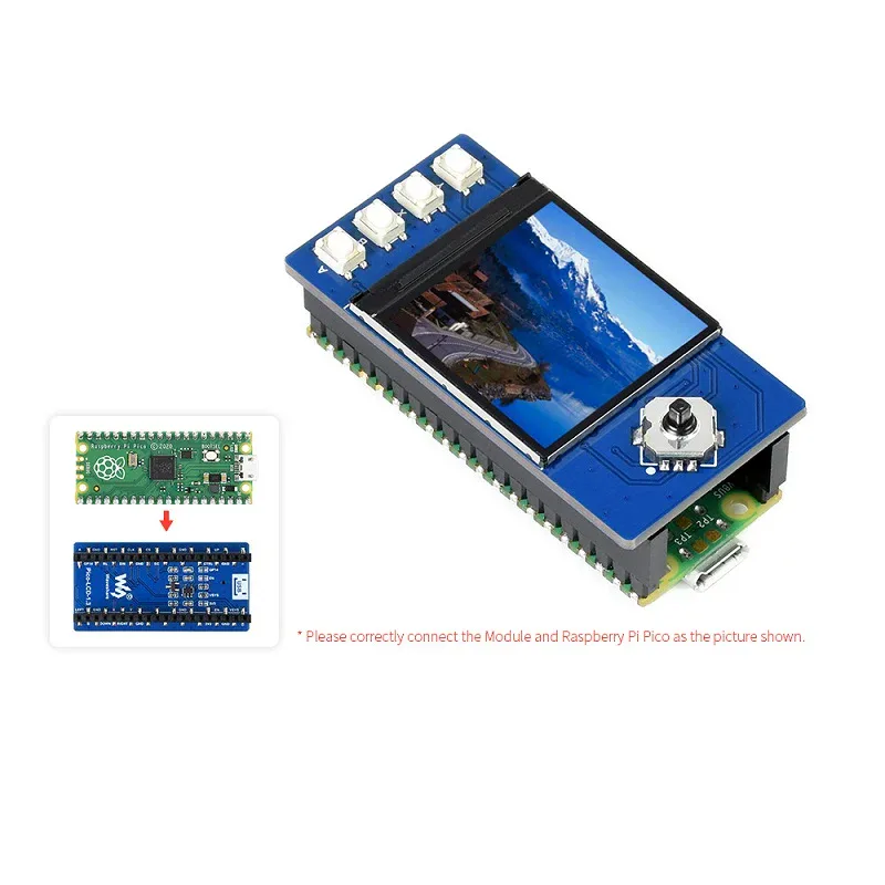 Waveshare-1 (2) Waveshare 1.3inch LCD Display Module for Raspberry Pi Pico, 65K Colors, 240×240, SPI