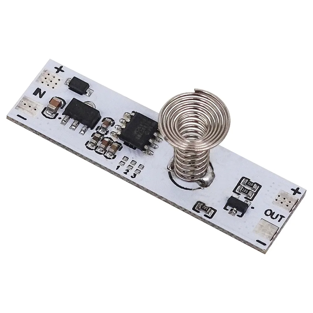 DC-12V-Capacitive-Touch-Sensor-Switch-Coil-Spring-Switch-LED-Dimmer-Control-Switch-9-24V-30W.jpg_Q90.jpg_ (1) Touch Switch Capacitive Sensor Module 9V-24V 30W 3A LED Dimming Control