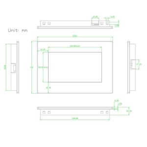 Nextion Enhanced NX8048K070-011R 7.0″ HMI Resistive Touch Display with enclosure