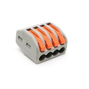 Pct-214 Connector - PCT-214 0.08-2.5mm 4 Pole Wire Connector Terminal Block with Spring Lock Lever for Cable Connection