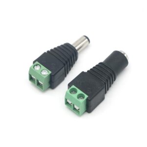 5.5mm Adapter - Male + Female 2.1*5.5mm for DC Power Jack Adapter Connector Plug For CCTV Camera