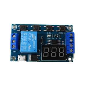 6-20V 1-Channel Power Relay Module with Adjustable Timing Cycle