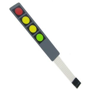 12v Switch 8mm - DC 12V 4×1 Key Matrix Membrane Switch Keypad 107x20x0.8mm