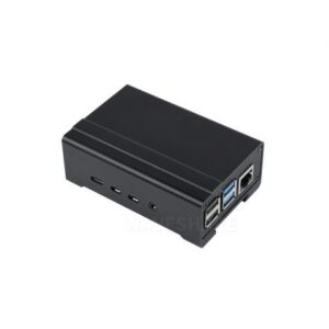 Waveshare Din Rail Case - DIN Rail Aluminum Case for Raspberry Pi 4 with Cooling Fan and Heatsinks