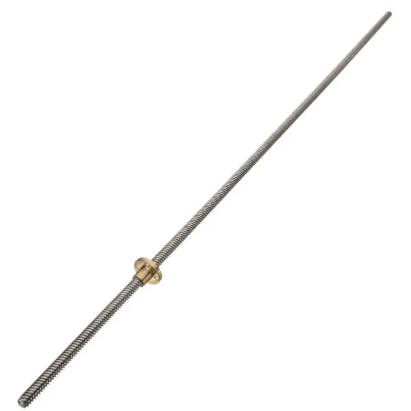 Pitch Lead Screw Copper - 600mm Trapezoidal 4 Start Lead Screw 8mm Thread 2mm Pitch Lead Screw with Copper Nut
