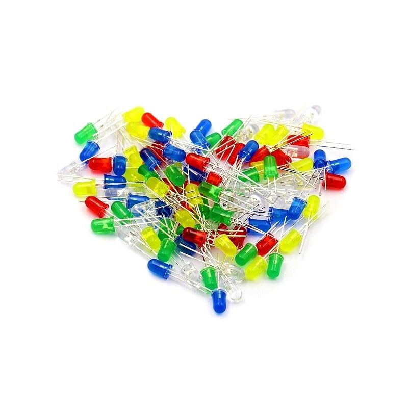 100pcs 5mm LED Assorted Kit