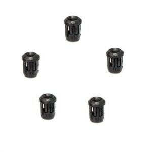 Black-3mm Diode - 3mm Light Emitting Diode Lampenkap Protectors-Black (Pack of 5)