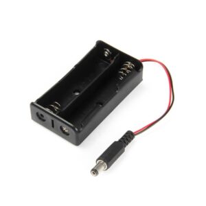 18650 Black Holder Battery - 2 X 18650 Black Battery Holder with DC Power Plug