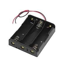 Black Plastic Storage Box Case Holder For Battery 3 x 18650 Cell Box, Without Cover