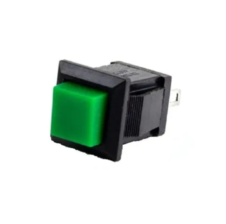 Ds-431 Switch - Green DS-431 2PIN OFFON Self-Reset Square Push Button Switch（NC Press Break）