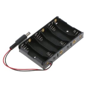 1.5v Battery 449821 - 6 x 1.5V AA Battery Holder with DC 2.1 Power Jack