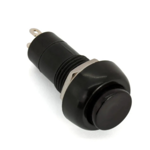 Black PBS-11A 12MM 2PIN Self-Locking Round Plastic Push Button Switch