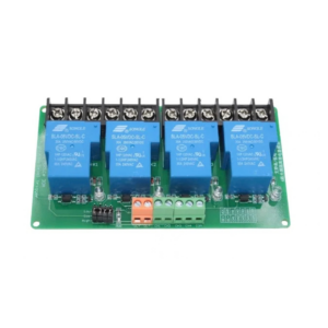 4 Channel Relay Module, 30A with Optocoupler, Isolation 5V Supports, High and Low Triger