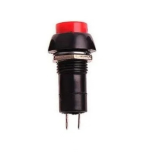 Red PBS-11A 12MM 2PIN Self-Locking Round Plastic Push Button Switch
