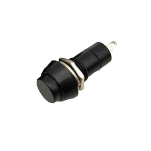 Black PBS-11A 12MM 2PIN Self-Locking Round Plastic Push Button Switch.1