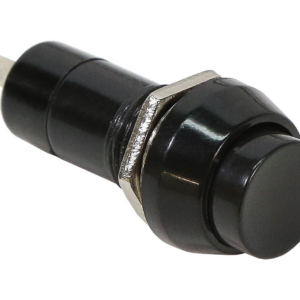 Black PBS-11A 12MM 2PIN Self-Locking Round Plastic Push Button Switch.2