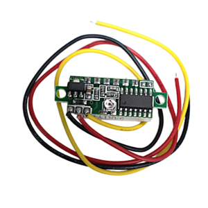 0.28inch 0-100V Three Wire DC Voltmeter Yellow