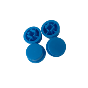 12x12x7.3 mm Round Cap for Square tactile Switch – Blue (Pack of 10)