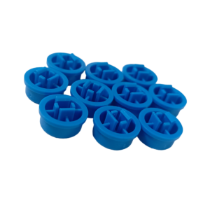 12x12x7.3 mm Round Cap for Square tactile Switch – Blue (Pack of 10)