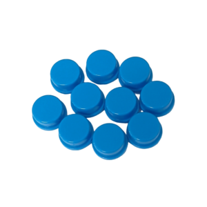 12x12x7.3 mm Round Cap for Square tactile Switch – Blue (Pack of 10)