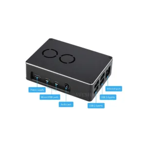 Waveshare Dual Fan Case for Raspberry Pi 4 Dull-Polish Surface 4 PI4-CASE-G-details-7