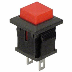 Red DS-429A 10MM 2PIN Self-Locking Square Push Button Switch with Lock.3